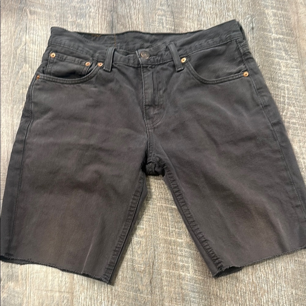 Levi's 511 Charcoal Jean Shorts Cut-Off Style